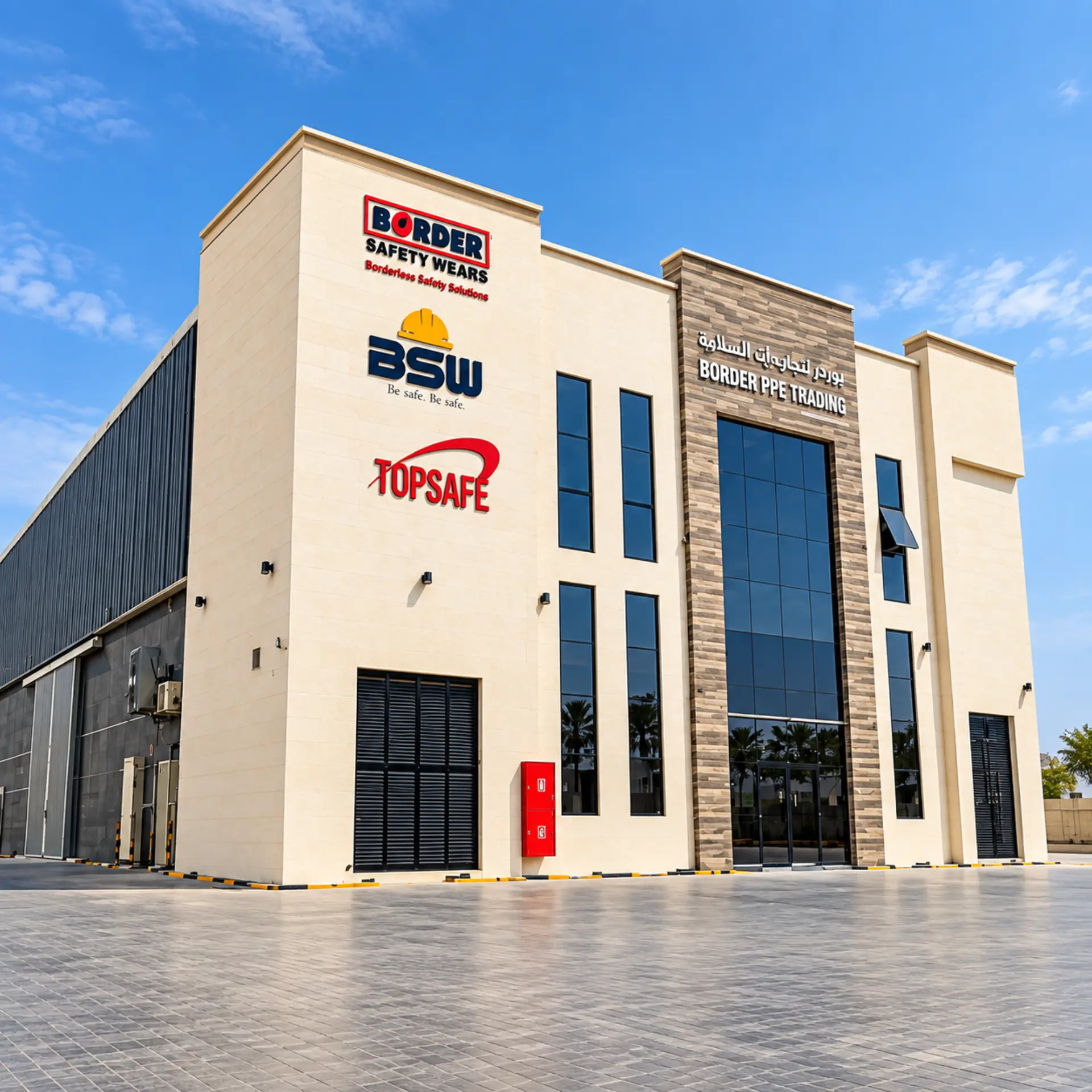 Border PPE Trading new office building in Umm Al Quwain, UAE